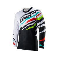 Leatt 2023 Moto 5.5 Ultraweld Tiger Jersey - Black/White