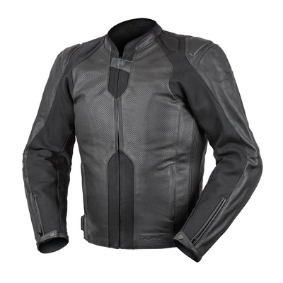 Rjays Rush Perforated Leather Jacket - Black