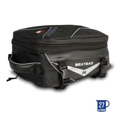 Motodry Platinum Expandable Rear Seat Bag 27L - Black