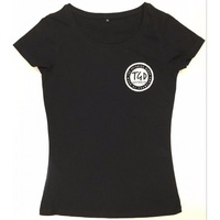 The Grinning Dingo Ladies Round T-Shirt - Black