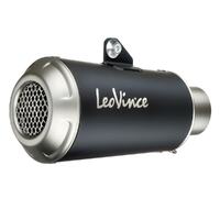 LeoVince LV-10 Slip On Silencer - Stainless Black - Yamaha YZF R25 14-18/R3 15-20/MT-25 15-18/MT-03 14-20