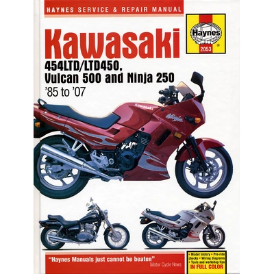 Haynes Repair Manual - Kawasaki 454LTD/LTD450/Vulcan 500/Ninja 250 85-07