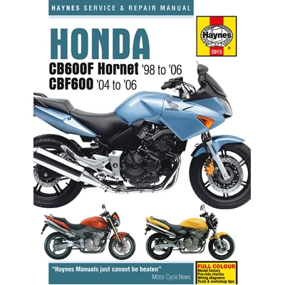 Haynes Repair Manual - Honda CB600F Hornet/CBF600 98-06