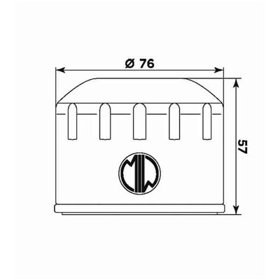 Miw Oil Filter B9003 - Hf165 - BMW