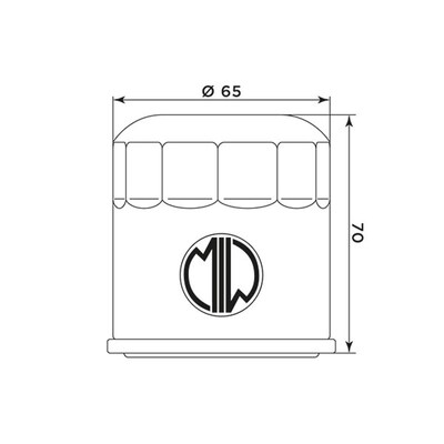 Miw Oil Filter Hd17004 - Hf175 - H-D Xg/Indian
