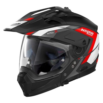 Nolan N70-2X Grandes Alpes Helmet - Matte Black/Red/White