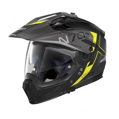 Nolan N70-2X Bunge Helmet - Matte Black/Yellow/Grey