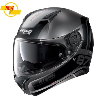 Nolan N-87 Plus Distinctive Helmet - Matte Grey/Black