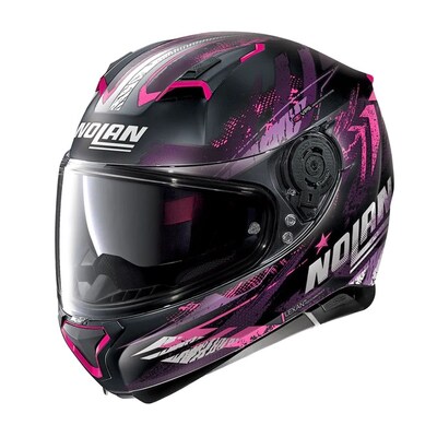 Nolan N-87 Classic Helmet - Matte Black/Pink