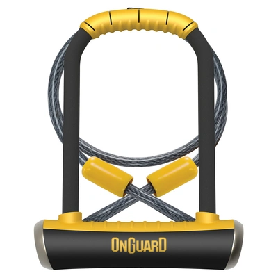 Onguard Pitbull U-Lock & Cable - Black/Yellow - 14mm X 11.5cm X 23cm