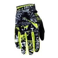 Oneal Matrix Attack Gloves - Black/Yellow