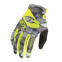 Oneal 2023 Youth Matrix Camo Grey Neon Yellow Gloves