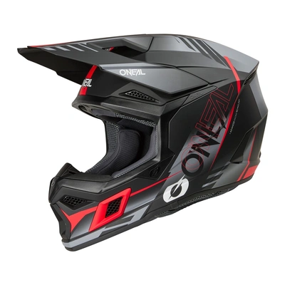Oneal 2026 3SRS Haze V.26 MX Helmet - Black/Grey/Red