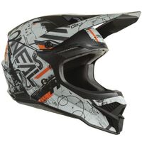 Oneal 2022 3 Series Scarz V.22 Black Grey Orange Helmet