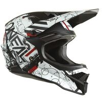 Oneal 2022 3 Series Scarz V.22 Black White Red Helmet