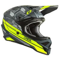 Oneal 2022 3 Series Camo V.22 Grey Neon Yellow Helmet