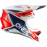 Oneal 3 Series Stardust White Blue and Red Helmet