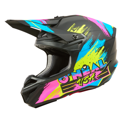 Oneal 2026 5SRS Reseda V.26 MX Helmet - Black/Neon Yellow