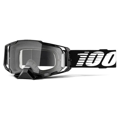 100% Armega Goggle - Black/Clear Lens