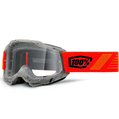 100% Accuri 2 Schrute Clear Goggles - Orange