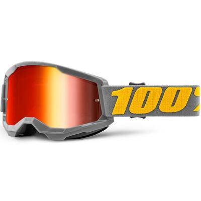 100% Strata 2 Izipizi Mirrored Goggles - Red
