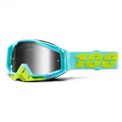 100% Racecraft Pinacles Goggles - Aqua/Yellow