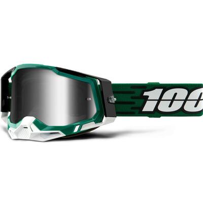 100% Racecraft 2 Milori Mirrored Goggles - Green/Black