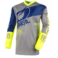 Oneal Element Factor Grey Blue Yellow Jersey