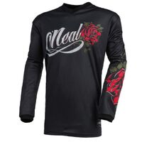 Oneal 2022 Womens Element Roses Black Red Jersey - Women Specific - Small - Adult - Black/Red
