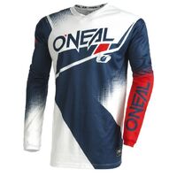 Oneal 2022 Element Racewear V.22 Blue White Red Jersey - Unisex - Small - Adult - Blue/White/Red
