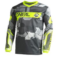 Oneal 2022 Youth Element Camo V.22 Grey Neon Yellow Jersey