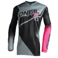 Oneal Womens Element Racewear Black Grey Pink Jersey