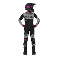 Oneal 2023 Girls Youth Element Racewear Black Pink Jersey - Women Specific - Black - X-Small - Youth 