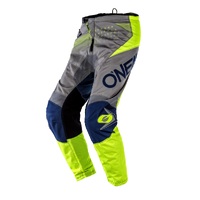 Oneal Element Factor Pants - Grey/Blue/Yellow