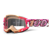 100% Accuri2 Youth Donut Clear Lens Goggles - Pink