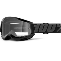 100% Strata2 Black Clear Goggles