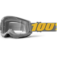 100% Strata2 Izipizi Goggle - Grey/Yellow - Clear Lens