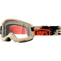 100% Strata2 Kombat Clear Goggles