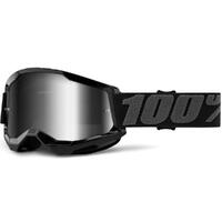 100% Strata 2 Mirrored Goggles - Silver