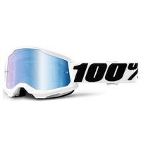 100% Strata2 Everest Goggle - White/Black - Mirror Blue Lens