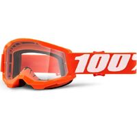 100% Strata2 Youth Orange Clear Goggles