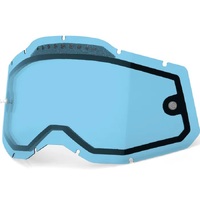 100% Vented Dual Lenses for Racecraft2, Accuri2 & Strata2 Goggles - Blue