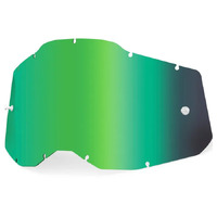 100% Mirror Lenses for Racecraft2, Accuri2 & Strata2 Goggles - Mirror Green - OS