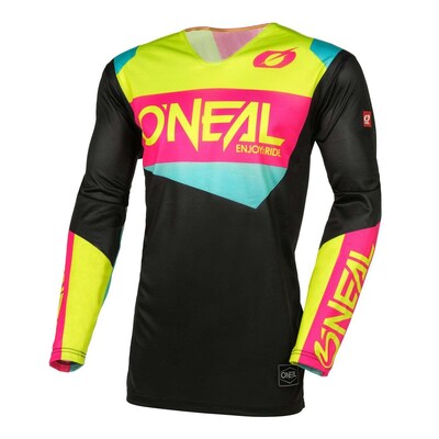 Oneal 2025 Hardwear Air Slam Jersey - Black/Neon Yellow/Pink