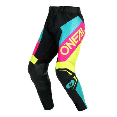 Oneal 2025 Hardwear Air Slam Pants - Black/Neon Yellow/Pink