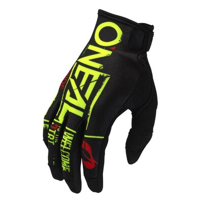 Oneal 2025 Mayhem Attack Gloves - Black/Neon Yellow
