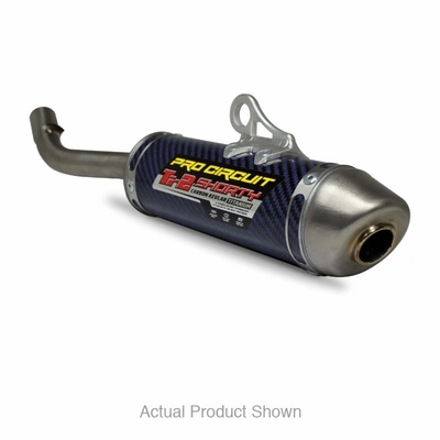 Pro Circuit Ti-2 Shorty Silencer for Yamaha YZ125 '22-26 (Blue Carbon/Kevlar/Titanium)