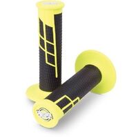 Pro Taper Clamp On 1/2 Waffle Grips - Neon Yellow/Black