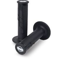 Pro Taper Clamp On 1/2 Waffle Grips - Black/Black