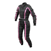RJays Youth Racestar Level II Kart Suit - Black/Silver/Red